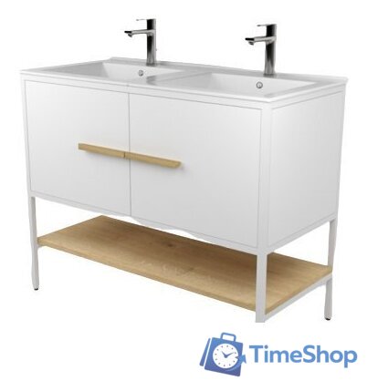  Дабер Тумба под умывальник 007 100 (белый/дуб гамильтон натуральный) - Изображение №1 — Интернет-магазин Time-Shop
