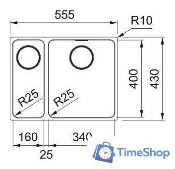 Кухонная мойка Franke Mythos MYX 160-34-16 122.0624.558 - Изображение №8 — Интернет-магазин Time-Shop