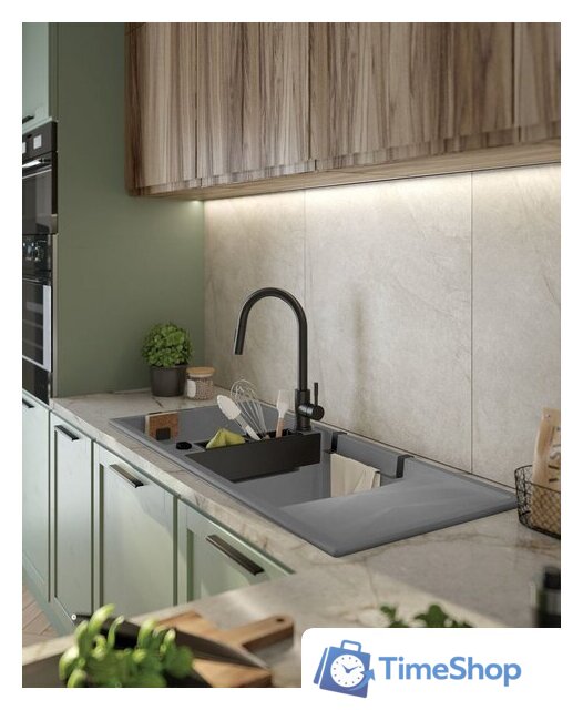 Кухонная мойка Deante Magnetic ZRM S213 (серый металлик) - Изображение №2 — Интернет-магазин Time-Shop