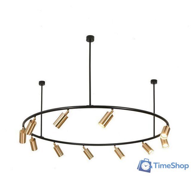Подвесная люстра Kinklight Кайко 07615-12 (черный/бронза) - Изображение №1 — Интернет-магазин Time-Shop