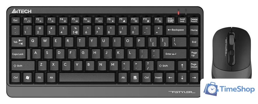 Офисный набор A4Tech Fstyler FG1110 (черный/серый) - Изображение №1 — Интернет-магазин Time-Shop