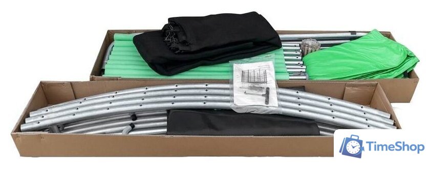 Батут Happy Jump 14ft Pro 435 см с внешней сеткой и лестницей - Изображение №4 — Интернет-магазин Time-Shop