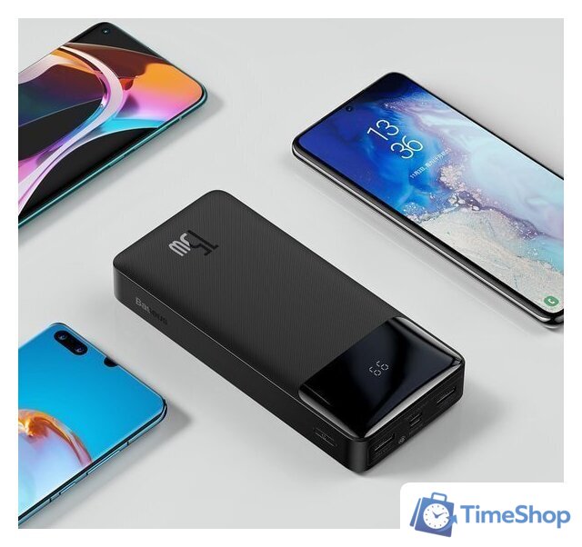 Внешний аккумулятор Baseus Bipow Digital Display PPDML-J01 20000mAh (черный) - Изображение №8 — Интернет-магазин Time-Shop