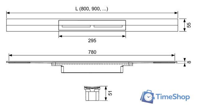Трап/канал Tece Drainprofile 671000 (сатин) - Изображение №2 — Интернет-магазин Time-Shop