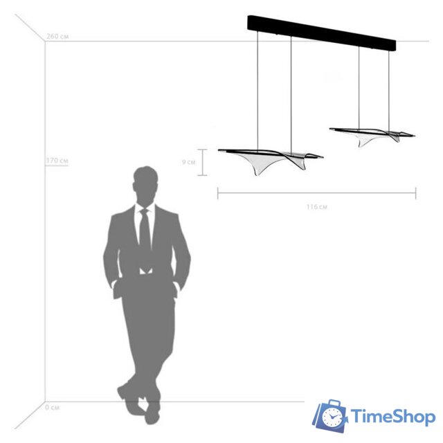 Припотолочная люстра Lightstar Varese 731323 - Изображение №5 — Интернет-магазин Time-Shop