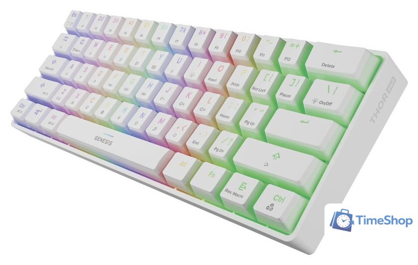 Клавиатура Genesis Thor 660 (белый, нет кириллицы) - Изображение №4 — Интернет-магазин Time-Shop