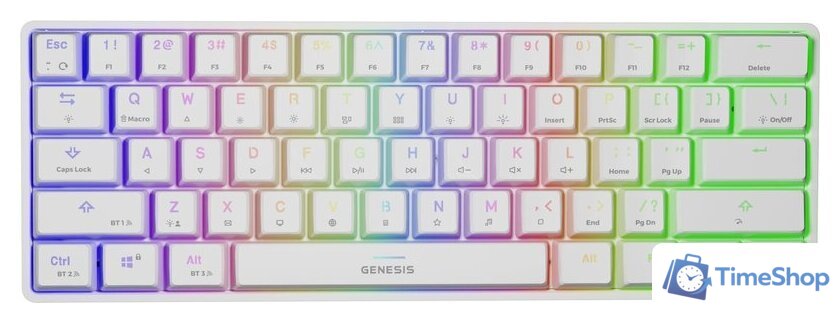 Клавиатура Genesis Thor 660 (белый, нет кириллицы) - Изображение №1 — Интернет-магазин Time-Shop