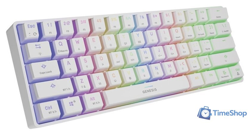 Клавиатура Genesis Thor 660 (белый, нет кириллицы) - Изображение №3 — Интернет-магазин Time-Shop