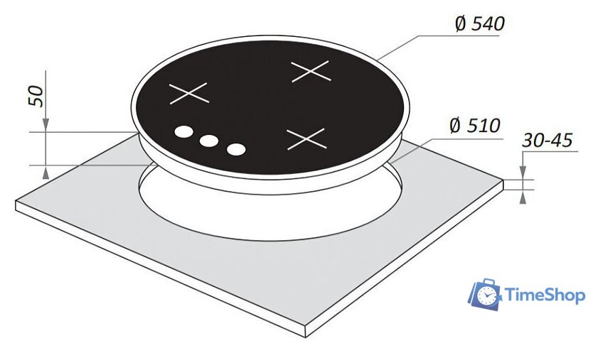 Варочная панель MAUNFELD EGHG.43.23CW/G - Изображение №19 — Интернет-магазин Time-Shop