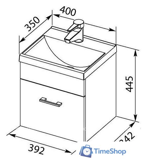 Умывальник Aquanet Нота 40 284296 - Изображение №2 — Интернет-магазин Time-Shop