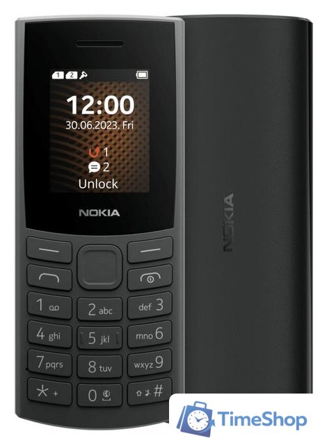 Кнопочный телефон Nokia 106 (2023) Dual SIM TA-1564 (угольный) - Изображение №1 — Интернет-магазин Time-Shop