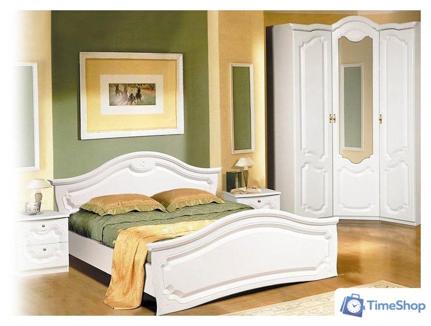 Кровать Неман мебель Орхидея 200х160 Белый полуглянец (СП-002-12) - Изображение №1 — Интернет-магазин Time-Shop