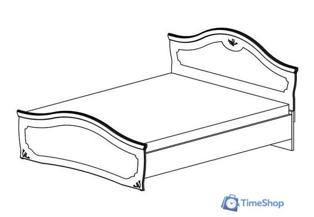 Кровать Неман мебель Орхидея 200х160 Белый полуглянец (СП-002-12) - Изображение №2 — Интернет-магазин Time-Shop