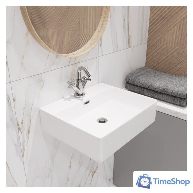 Умывальник Lauter 21478 + клапан 21190W + сифон 21635W (белый матовый) - Изображение №10 — Интернет-магазин Time-Shop