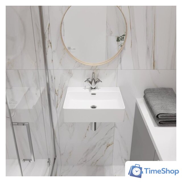 Умывальник Lauter 21478 + клапан 21190W + сифон 21635W (белый матовый) - Изображение №12 — Интернет-магазин Time-Shop