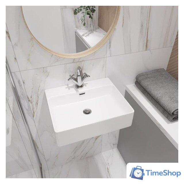 Умывальник Lauter 21478 + клапан 21190W + сифон 21635W (белый матовый) - Изображение №11 — Интернет-магазин Time-Shop