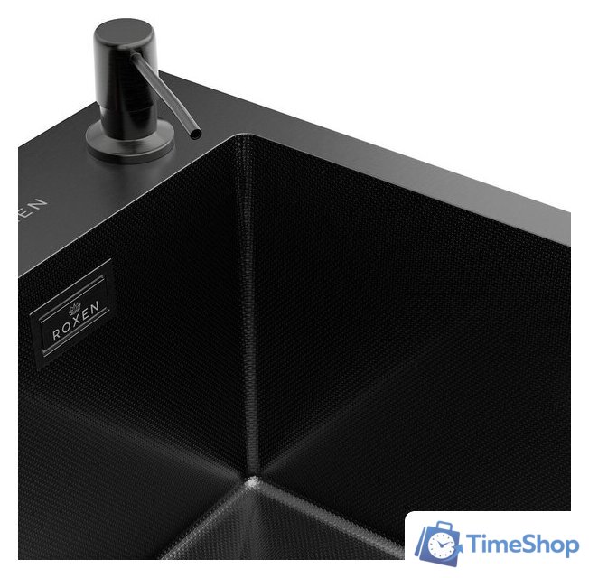 Кухонная мойка Roxen Simple 560220-60B-GR графит/текстурная PVD покрытие (с коландером и дозатором) - Изображение №13 — Интернет-магазин Time-Shop