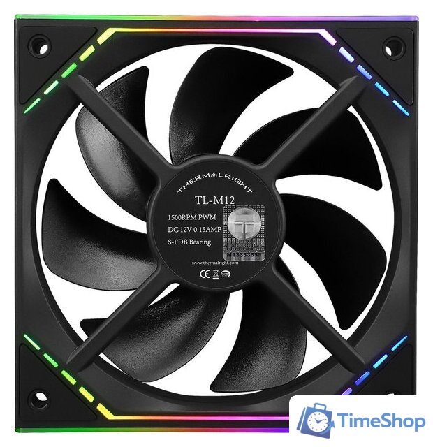 Комплект вентиляторов для корпуса Thermalright TL-M12 X3 (черный) - Изображение №4 — Интернет-магазин Time-Shop