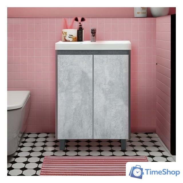  Doratiz Тумба под умывальник Крит 60 9908.128 (серый) - Изображение №12 — Интернет-магазин Time-Shop