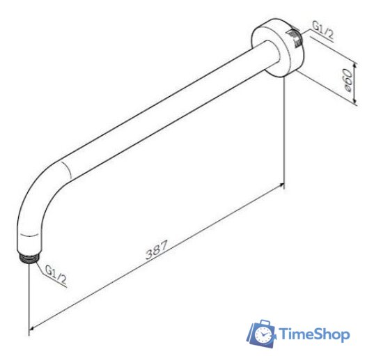 Держатель верхнего душа AM.PM F0500701 - Изображение №3 — Интернет-магазин Time-Shop