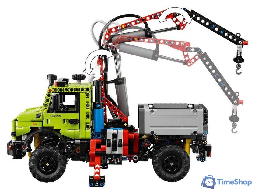 Конструктор LEGO 42242 Грузовик Mercedes-Benz Unimog U 5023 с краном - Изображение №6 — Интернет-магазин Time-Shop