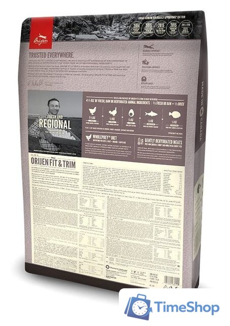 Сухой корм для кошек Orijen Fit & Trim 5.4 кг - Изображение №2 — Интернет-магазин Time-Shop