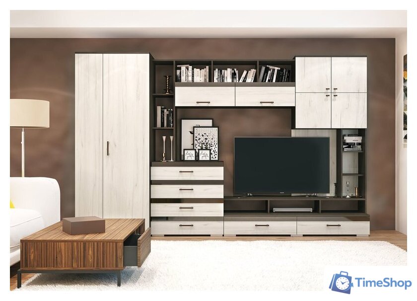 Стенка Горизонт Коста (венге-прованс) - Изображение №2 — Интернет-магазин Time-Shop