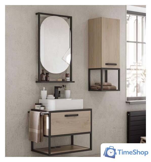  Акватон Зеркало Фабрик 50 1A242502LTDU0 (дуб эндгрейн) - Изображение №2 — Интернет-магазин Time-Shop