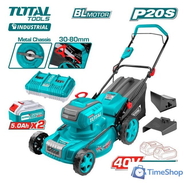 Газонокосилка Total TLMLI20186 (с 2-мя АКБ) - Изображение №1 — Интернет-магазин Time-Shop