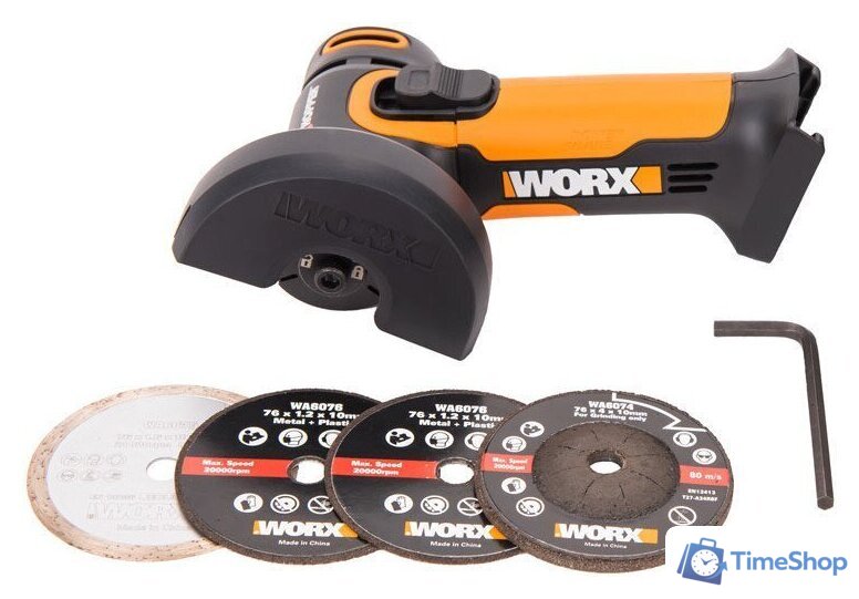 Угловая шлифмашина Worx WX801.9 (без АКБ) - Изображение №8 — Интернет-магазин Time-Shop