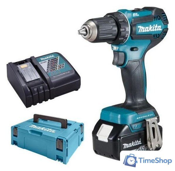 Дрель-шуруповерт Makita DDF485RAJ (с 2-мя АКБ, кейс) - Изображение №1 — Интернет-магазин Time-Shop