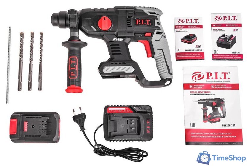 Перфоратор P.I.T. PBH20H-22A/1 (с 1-им АКБ, кейс) - Изображение №5 — Интернет-магазин Time-Shop