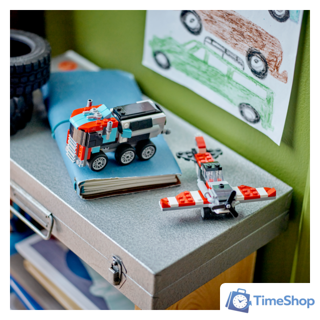 Конструктор LEGO Creator 31146 Грузовик-платформа с вертолетом 3в1 - Изображение №10 — Интернет-магазин Time-Shop