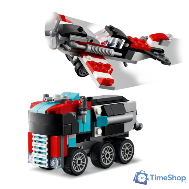 Конструктор LEGO Creator 31146 Грузовик-платформа с вертолетом 3в1 - Изображение №6 — Интернет-магазин Time-Shop