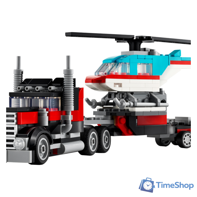 Конструктор LEGO Creator 31146 Грузовик-платформа с вертолетом 3в1 - Изображение №2 — Интернет-магазин Time-Shop