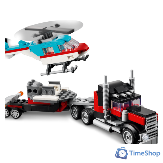 Конструктор LEGO Creator 31146 Грузовик-платформа с вертолетом 3в1 - Изображение №4 — Интернет-магазин Time-Shop