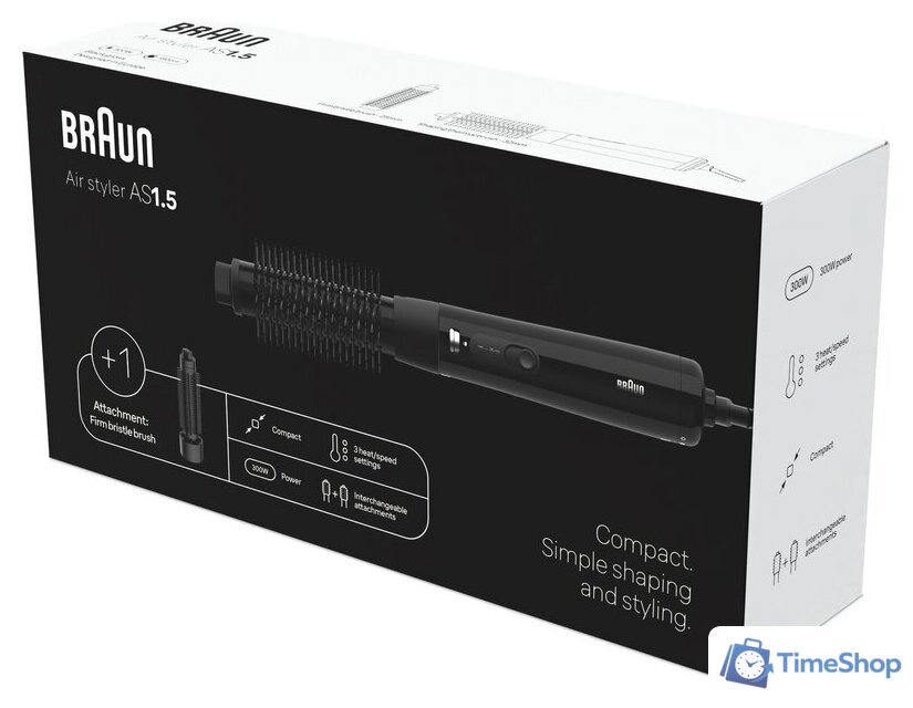 Фен-щетка Braun BRAS150E - Изображение №8 — Интернет-магазин Time-Shop