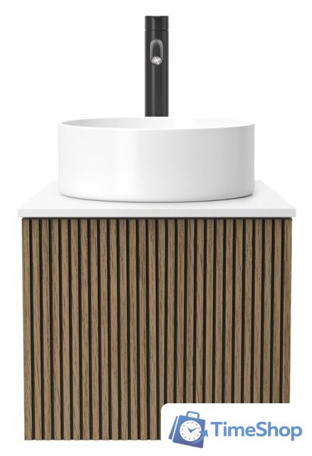  ЗОВ Тумба под умывальник Кито 50 K50LW0MRMC-LDSPWС0 (белый/тростник) - Изображение №2 — Интернет-магазин Time-Shop