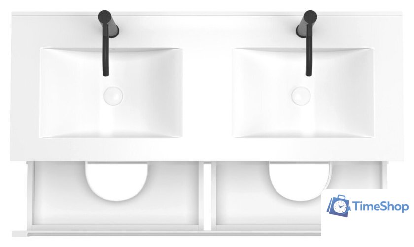  ЗОВ Тумба с умывальником Дион 120 D120LWP0M9003MKV5-OL120 (белый матовый) - Изображение №2 — Интернет-магазин Time-Shop