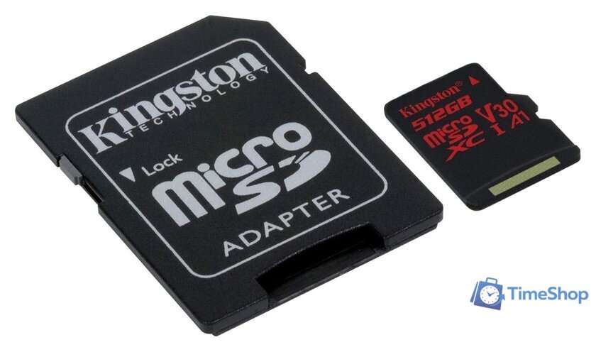 Карта памяти Kingston Canvas React SDCR/512GB microSDXC 512GB + адаптер - Изображение №2 — Интернет-магазин Time-Shop