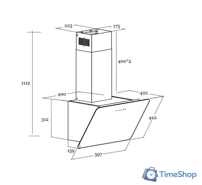Кухонная вытяжка Schtoff Macau 60 (черный) - Изображение №3 — Интернет-магазин Time-Shop