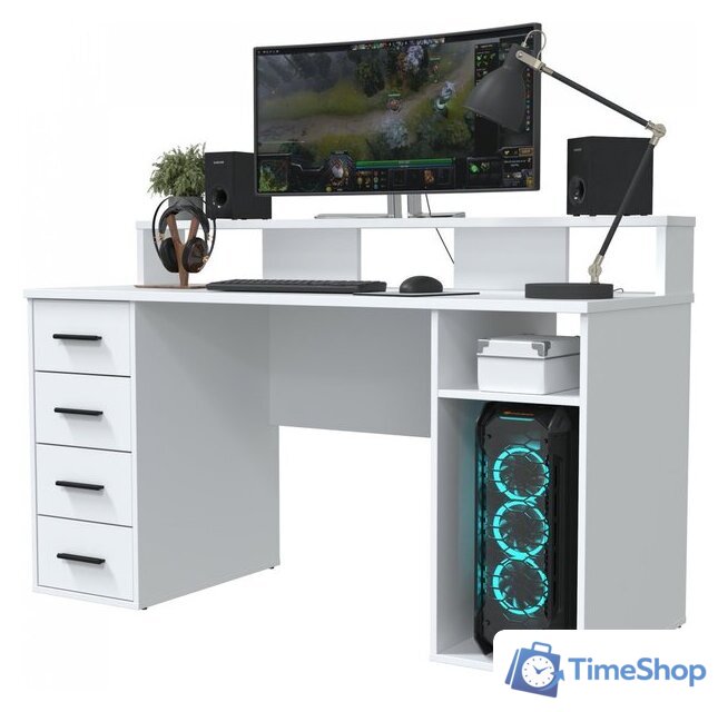 Стол Интерлиния Skill-08 (белый/белый) - Изображение №4 — Интернет-магазин Time-Shop