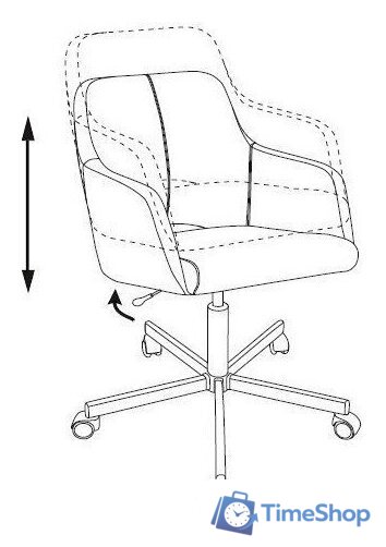 Офисное кресло Бюрократ CH-380M (черный экокожа) - Изображение №11 — Интернет-магазин Time-Shop