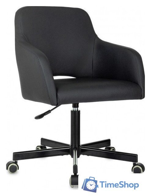 Офисное кресло Бюрократ CH-380M (черный экокожа) - Изображение №1 — Интернет-магазин Time-Shop