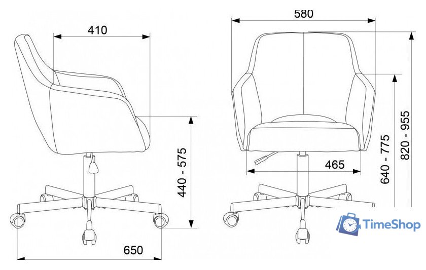 Офисное кресло Бюрократ CH-380M (черный экокожа) - Изображение №12 — Интернет-магазин Time-Shop