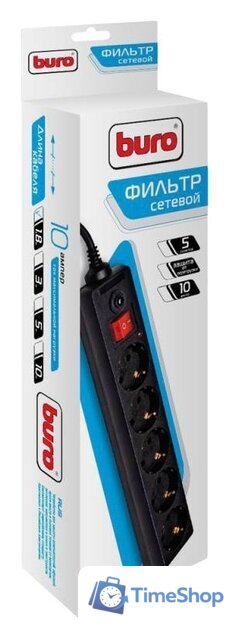 Сетевой фильтр Buro 500SH-1.8-B - Изображение №3 — Интернет-магазин Time-Shop