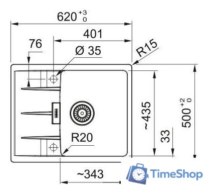 Кухонная мойка Franke Centro CNG 611-62 114.0757.388 (черный матовый) - Изображение №4 — Интернет-магазин Time-Shop