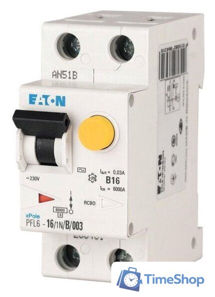 Дифференциальный автомат Eaton PFL6 1P+N 25А 30мА С 6кА 2М 286469 - Изображение №1 — Интернет-магазин Time-Shop