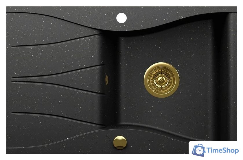 Кухонная мойка Kernau KGSO 6078 1B1D Deep Black + Gold Metallic - Изображение №1 — Интернет-магазин Time-Shop