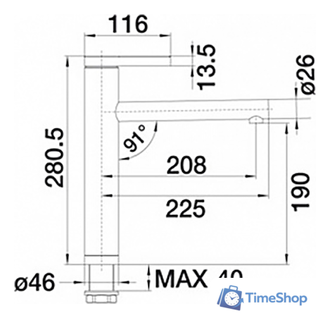 Смеситель Blanco Linee 517594 (хром) - Изображение №2 — Интернет-магазин Time-Shop